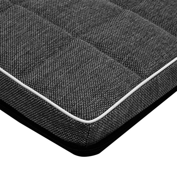 Matelas Mestizo pour chien, 65x50 cm, gris foncé, Leon Checked MLCH-5-STE-W-S