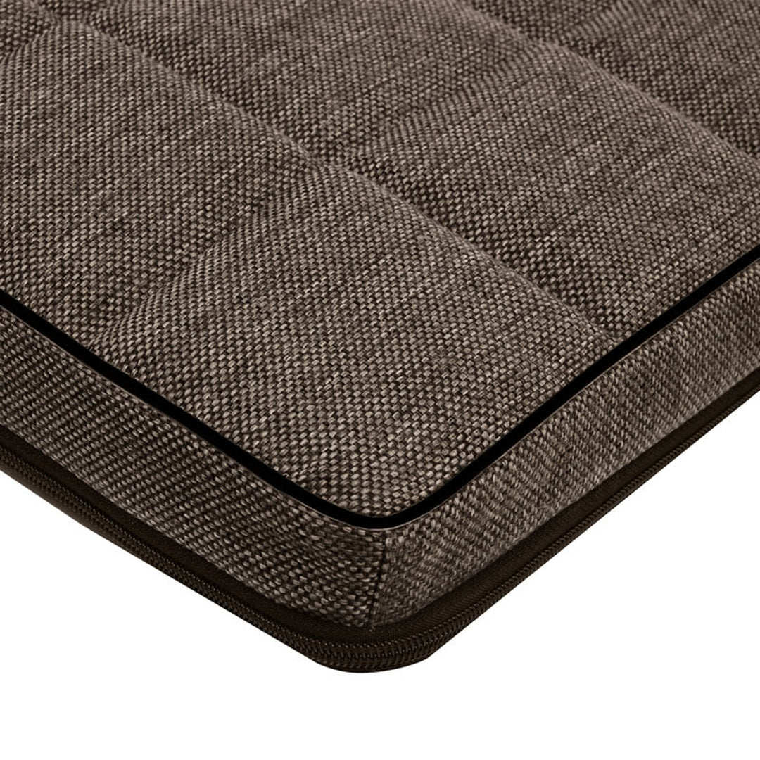 Mestizo Leon Checked Cama Colchón para Perro y Gato, Funda Extraible, Lavable (65x50 cm, Marrón) MLCH-5-BRO-B-S