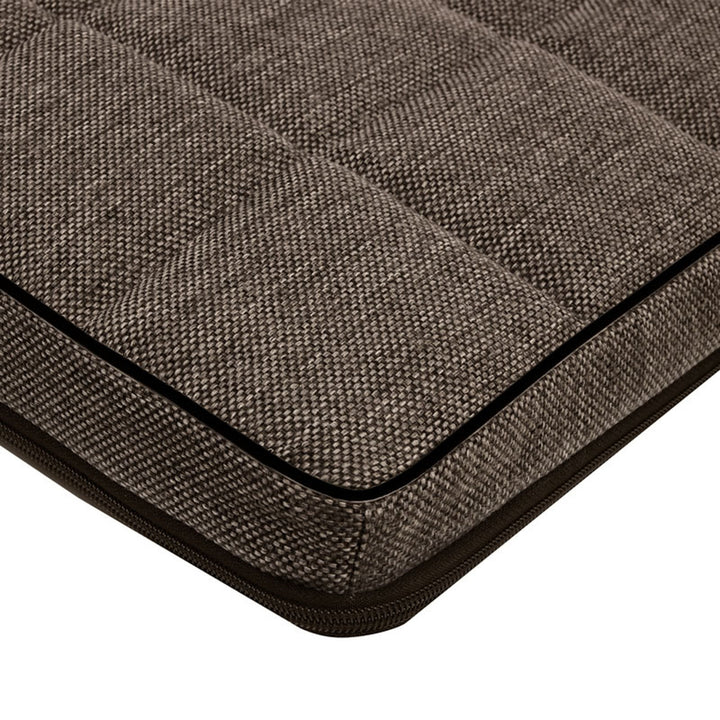 Mestizo Leon Checked Cama Colchón para Perro y Gato, Funda Extraible, Lavable (65x50 cm, Marrón) MLCH-5-BRO-B-S