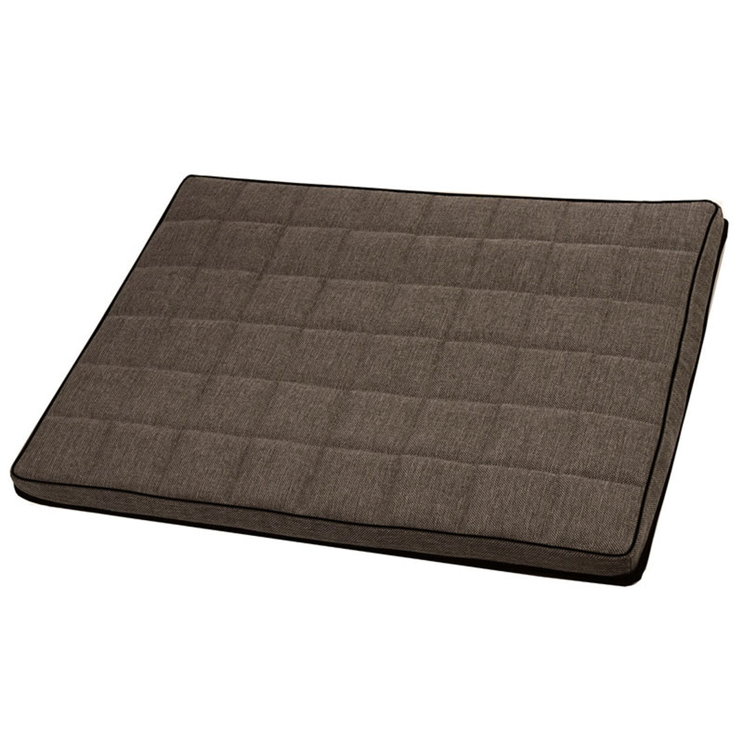 Mestizo Leon Checked Cama Colchón para Perro y Gato, Funda Extraible, Lavable (65x50 cm, Marrón) MLCH-5-BRO-B-S