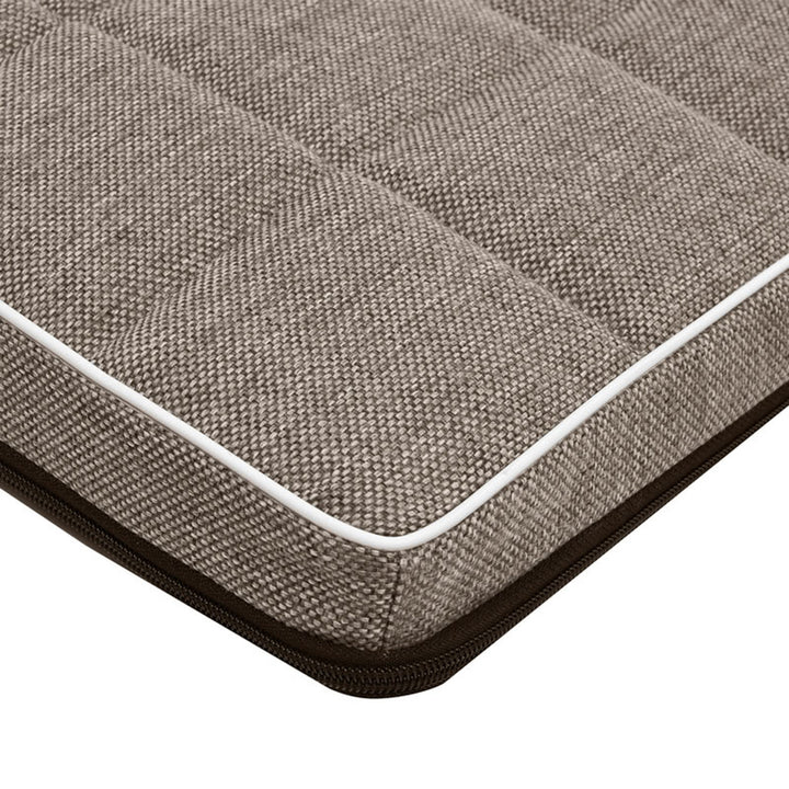 Mestizo Leon Checked Cama Colchón para Perro y Gato, Funda Extraible, Lavable (65x50 cm, Beige)  MLCH-5-BEI-W-S