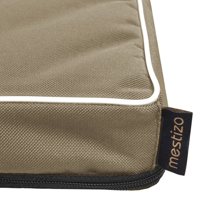 Mestizo Vigo Standard Colchoneta para Perro Cama para Perro Colchoneta Sofá para Mascotas Fondo Antideslizante Tejido de Poliéster Cordura Impermeable (Beige/Blanco, 65x50x5cm)