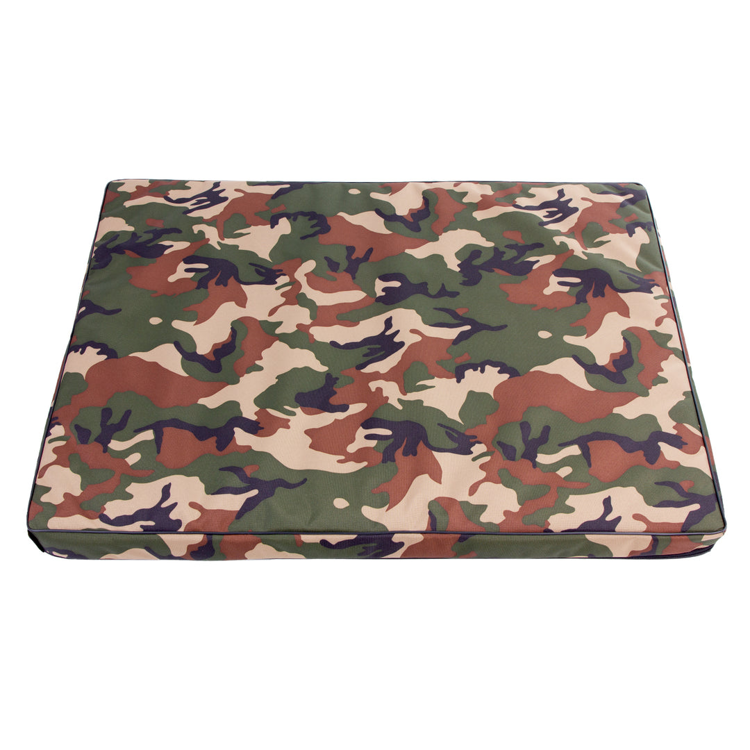 Mestizo Vigo Hondenmatras Hondenbed Hondenmat voor honden Antislip Waterdicht Cordura Polyester Camouflagepatroon/zwart 65x50x5cm