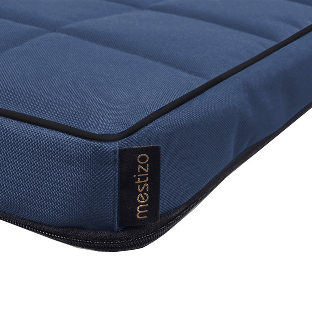 Matelas Mestizo pour chien, 65x50 cm, bleu marine, Vigo Checked MVCH-5-NAV-B-S