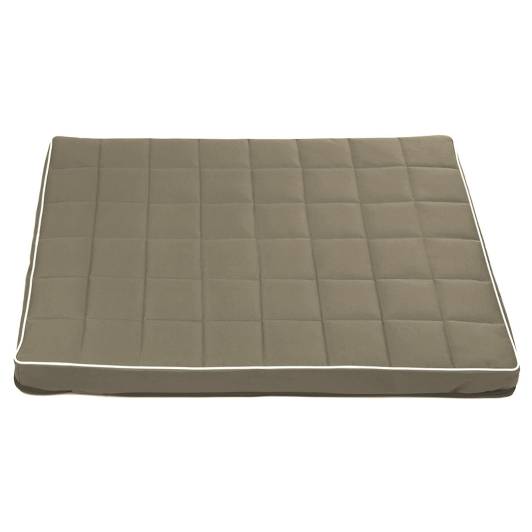 Mestizo - Dierenmat - Hondenkussen - Hondenmatras - 65x50 cm - Maat S - Wasbaar - Beige met witte bies