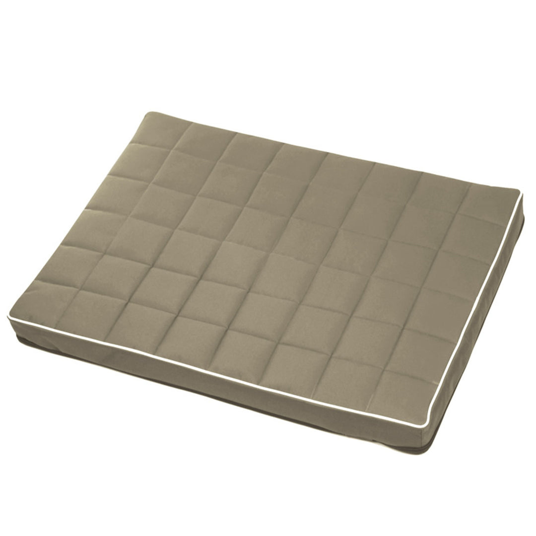 Mestizo - Dierenmat - Hondenkussen - Hondenmatras - 65x50 cm - Maat S - Wasbaar - Beige met witte bies