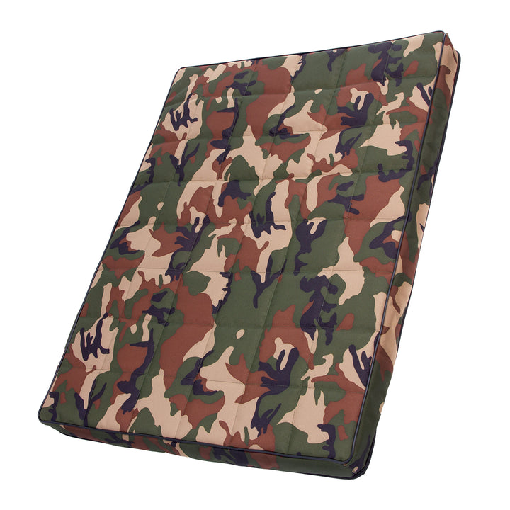 Mestizo Vigo Checked Cama Colchón para Perro Gato, Colchoneta para Mascotas con Funda Extraible, Color camuflaje, 65x50 cm, MVCH-5-CFR-B-S