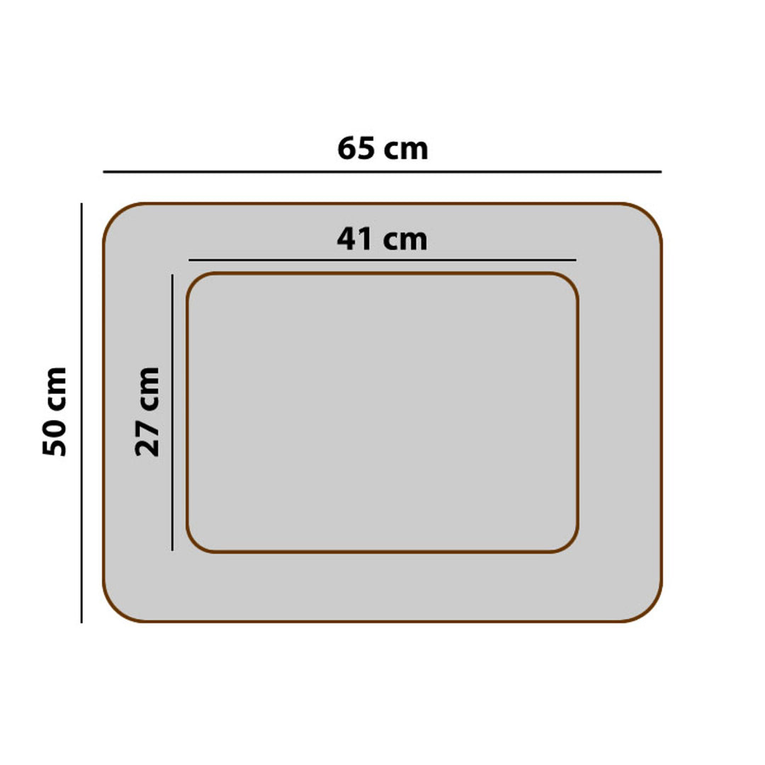 Mestizo - Hondenbed - Dierenmand - orthopedisch - 65x50cm- lichtgrijs