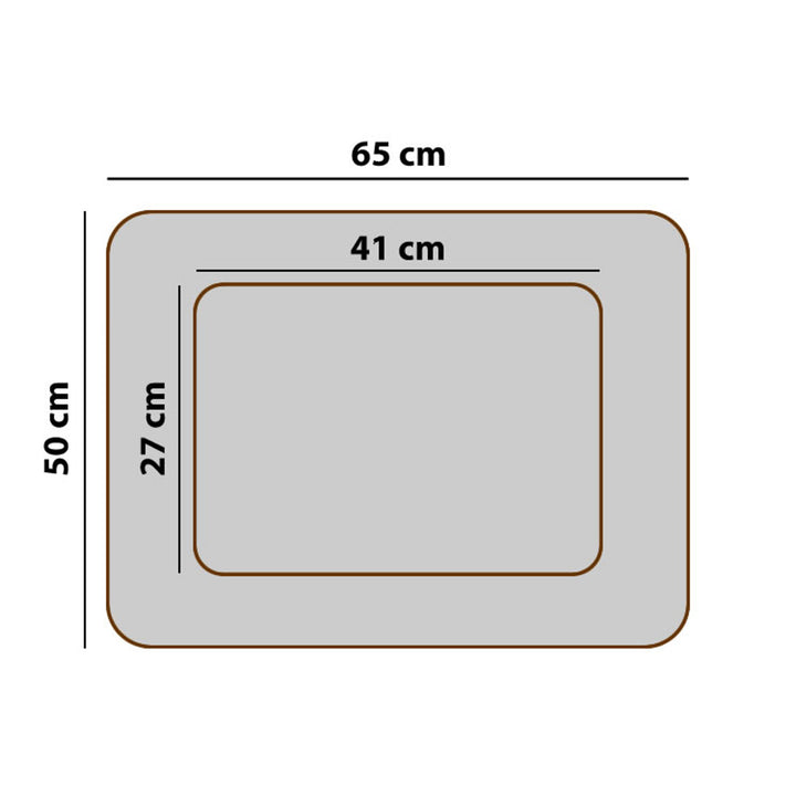 Mestizo - Hondenbed - Dierenmand - orthopedisch - 65x50cm - donkergrijs