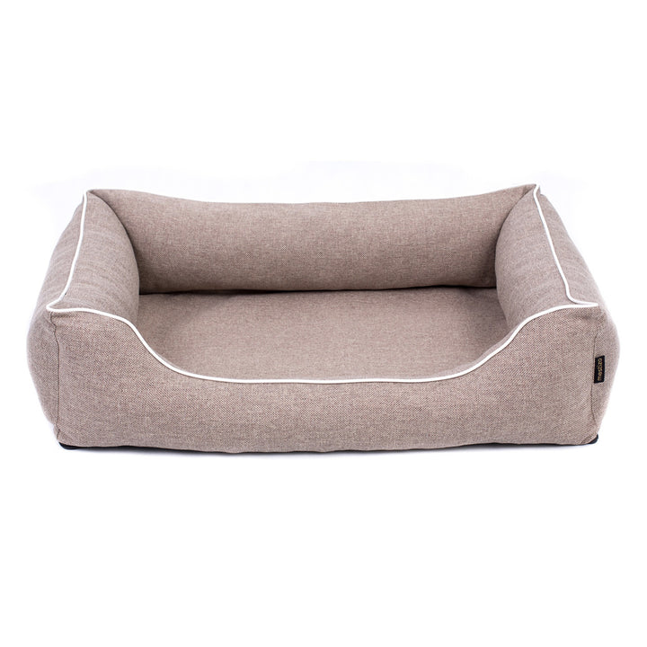 Mestizo - Hondenbed - Dierenmand - orthopedisch -  100x75cm- beige met witte bies