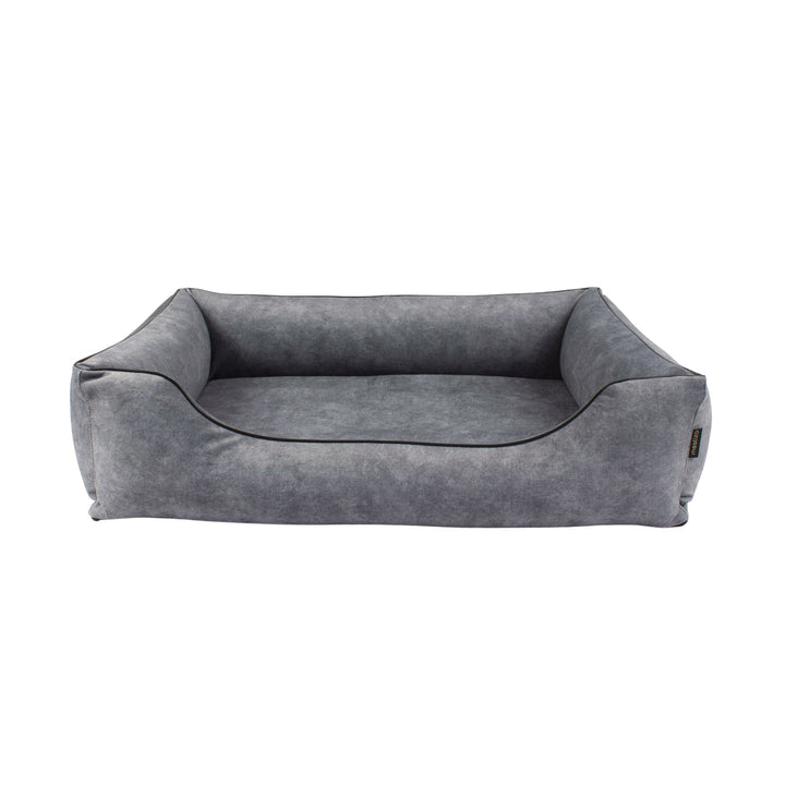 Mestizo Barcelona Standard TwinFoam Hondenbed Hondenbank Oeko-TEX gecertificeerd Hoes afneembaar en wasbaar  80x60 Dennenbos/zwart