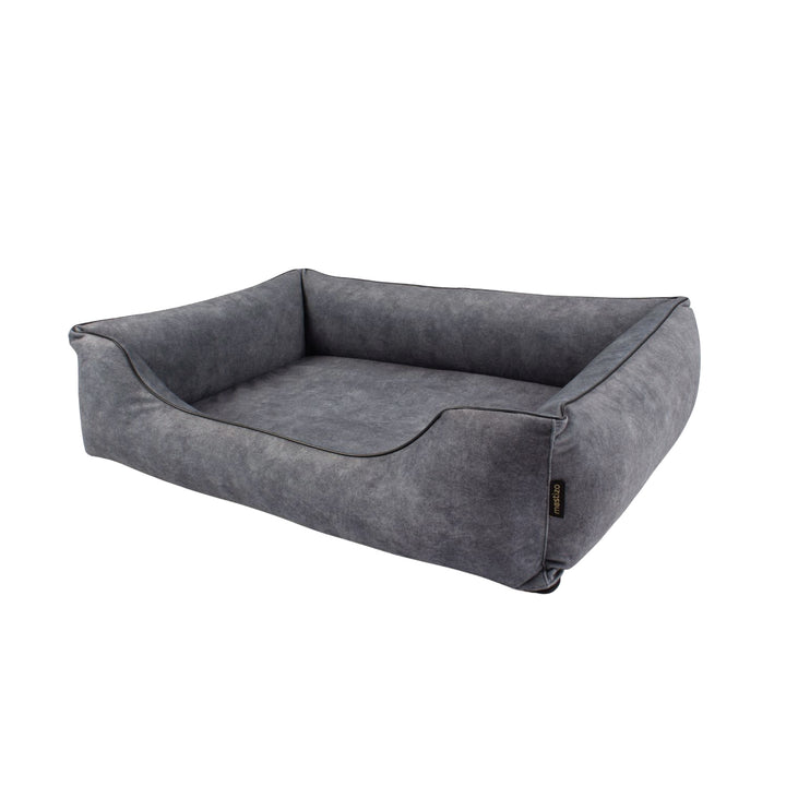 Mestizo Barcelona Standard TwinFoam Hondenbed Hondenbank Oeko-TEX gecertificeerd Hoes afneembaar en wasbaar  80x60 Dennenbos/zwart