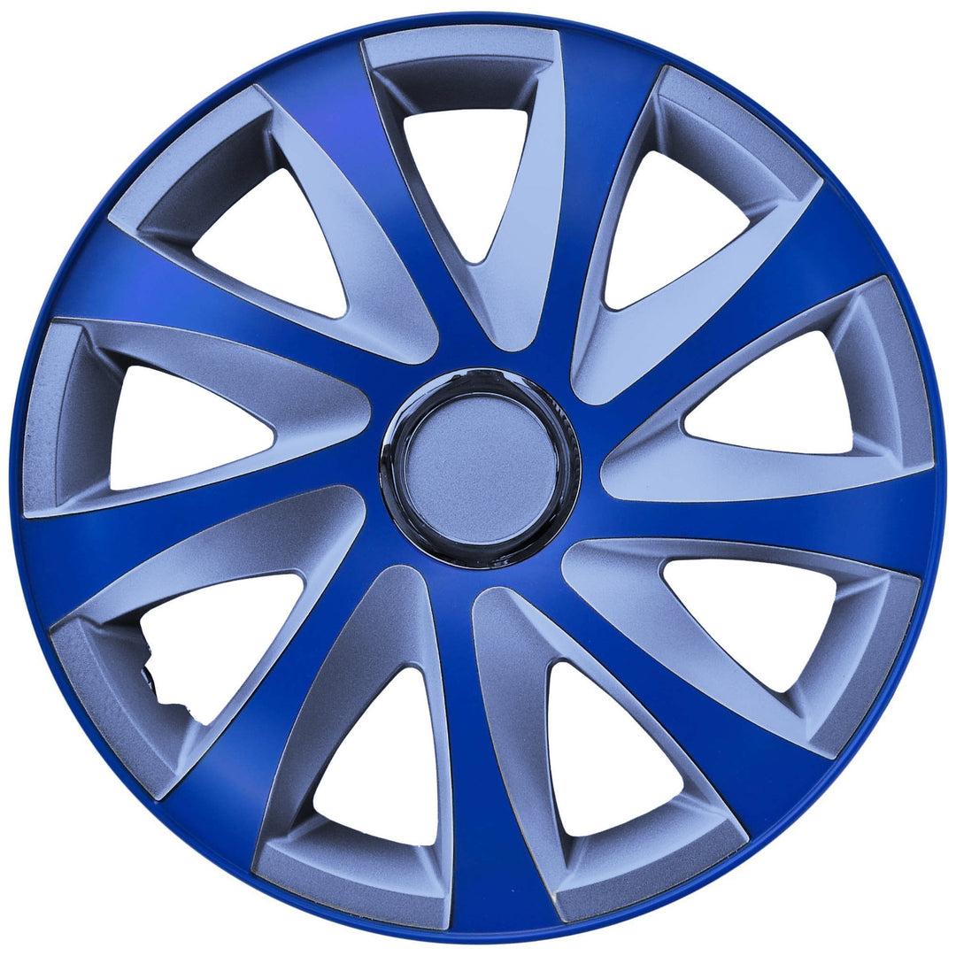 NRM Drift Extra Universal Hub Cap Wheel Trim 15" Blue-silver 1 Piece