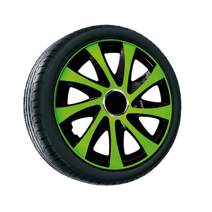 NRM Drift Extra Universal Cap Wheel Trim 13" Green-black 1 Piece