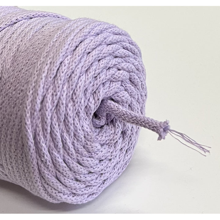 ColiNea, cotton cord with cotton core, braided, 5mm, 100m, lilac