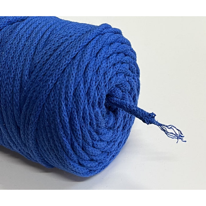 ColiNea, cotton cord with cotton core, braided, 5mm, 100m, dark blue