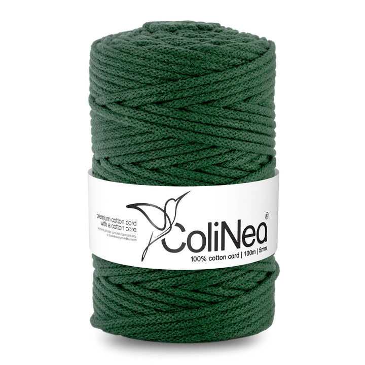 ColiNea - Touw - katoenen - koord - Katoenkoord - macramé - 5 mm x 200 m - fles Groen