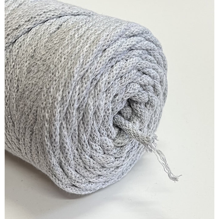 ColiNea, cordon en coton avec âme en coton, tressé, 3mm 100m, gris