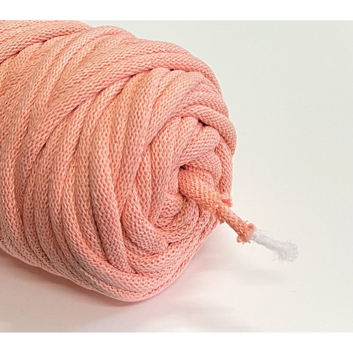 WAS, cotton cord with polyester core, braided, 9mm, 50m, salmon