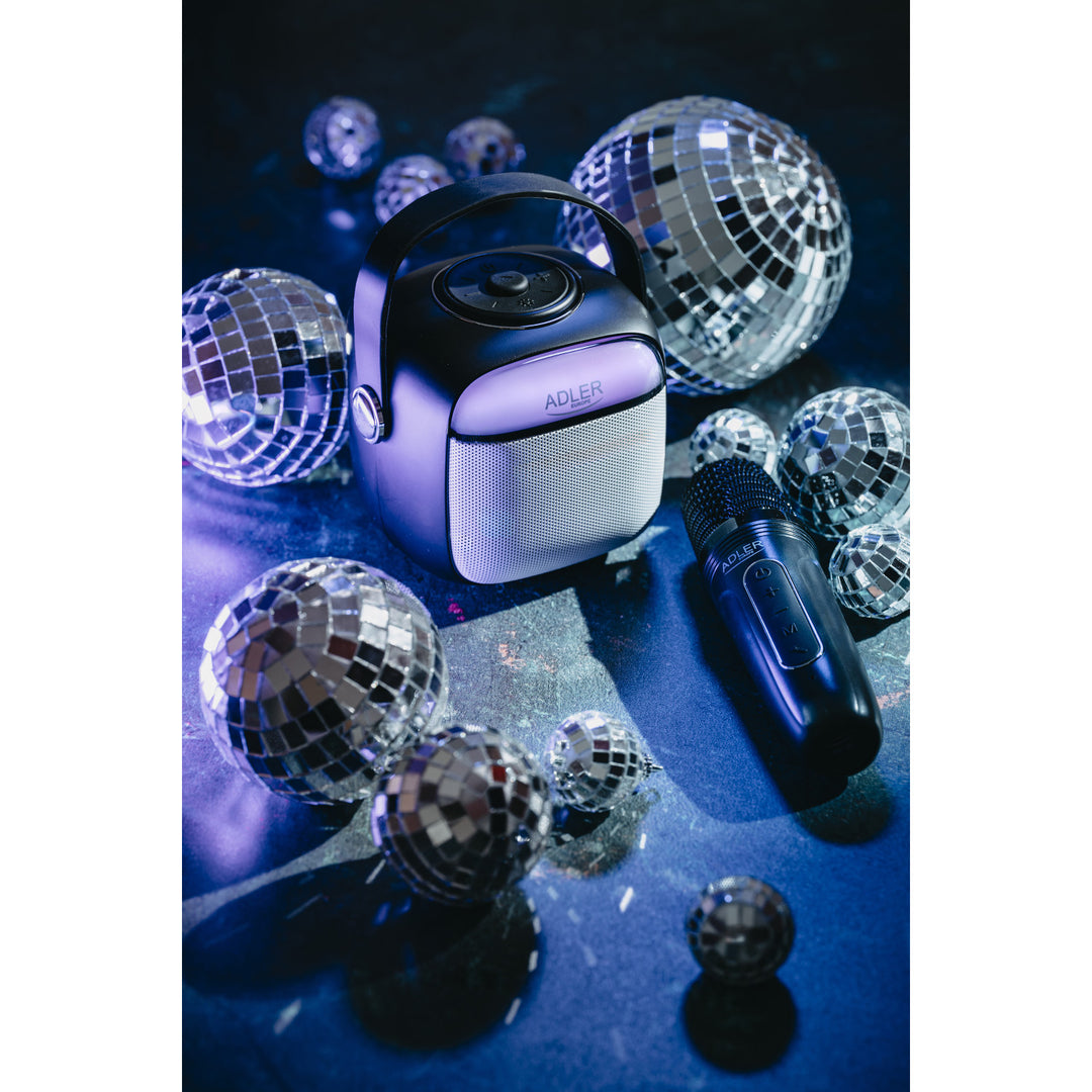Altavoz inalámbrico Adler, con micrófono, para karaoke, Bluetooth, AD 1199 B