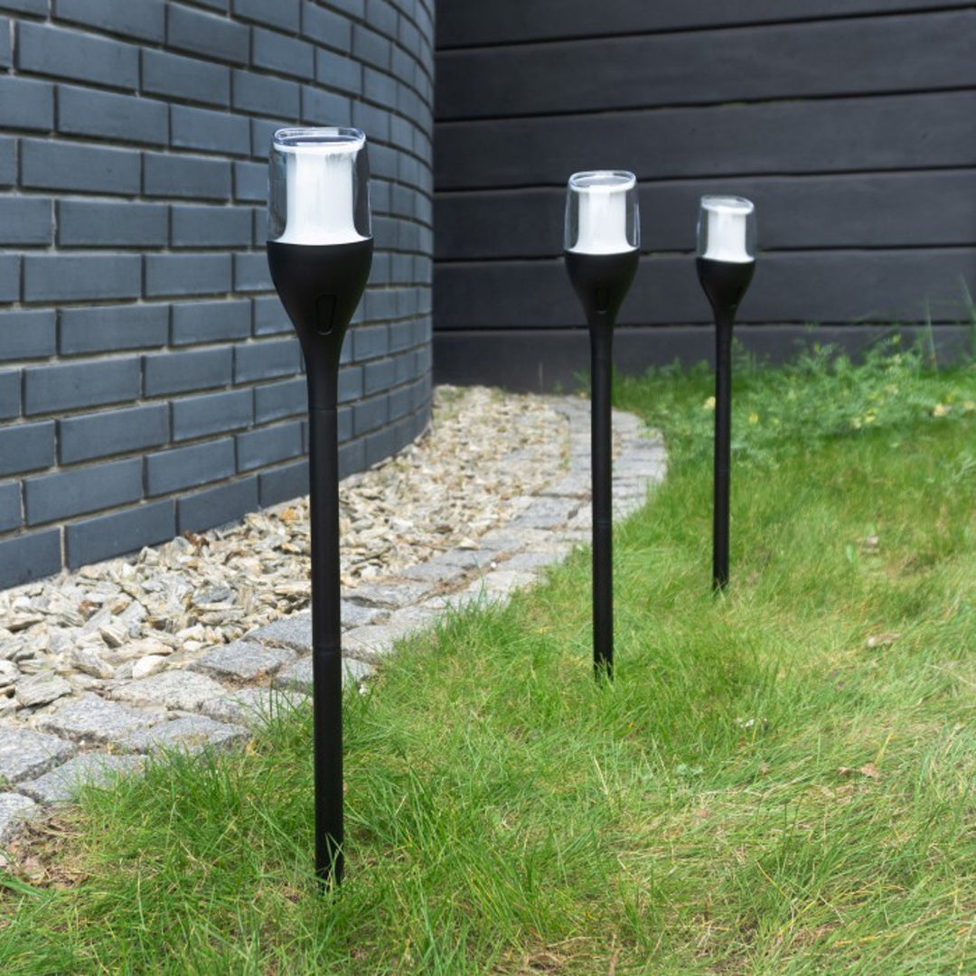 EcoLight Solar LED Garden Post - Flame Effect, 1600K, IP65, Model SSO-1