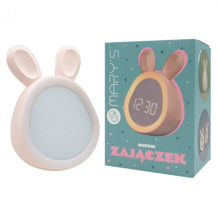 Mary's alarm clock, pink bunny, USB, illuminated, MW20532