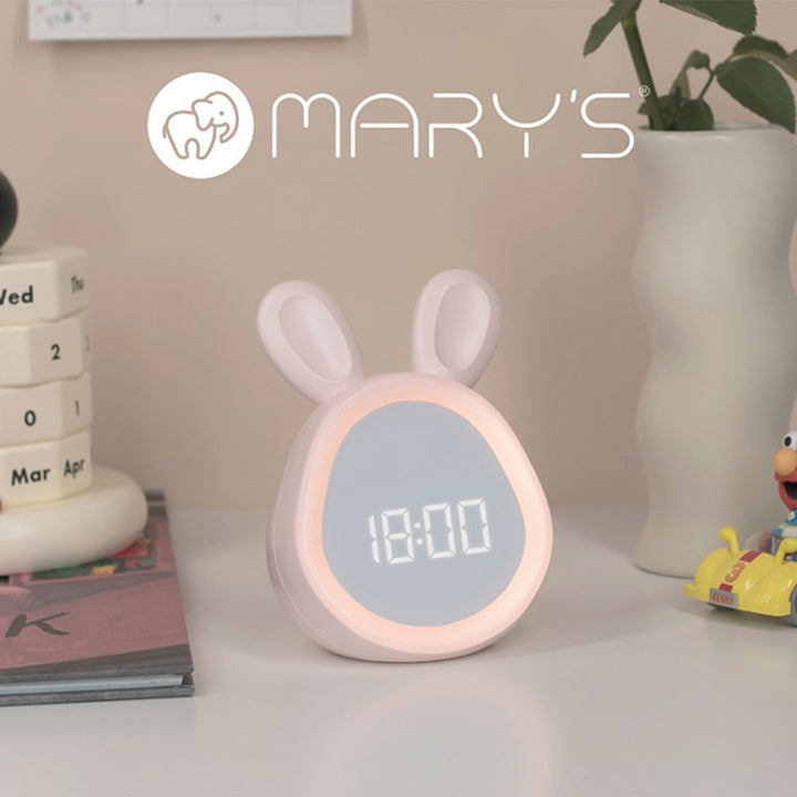 Réveil de Mary, lapin rose, USB, illuminé, MW20532