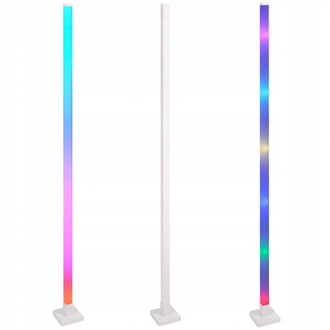 EcoLight RGB LED Standing Lamp with Music Function, Tuya Compatible, White - EC20545