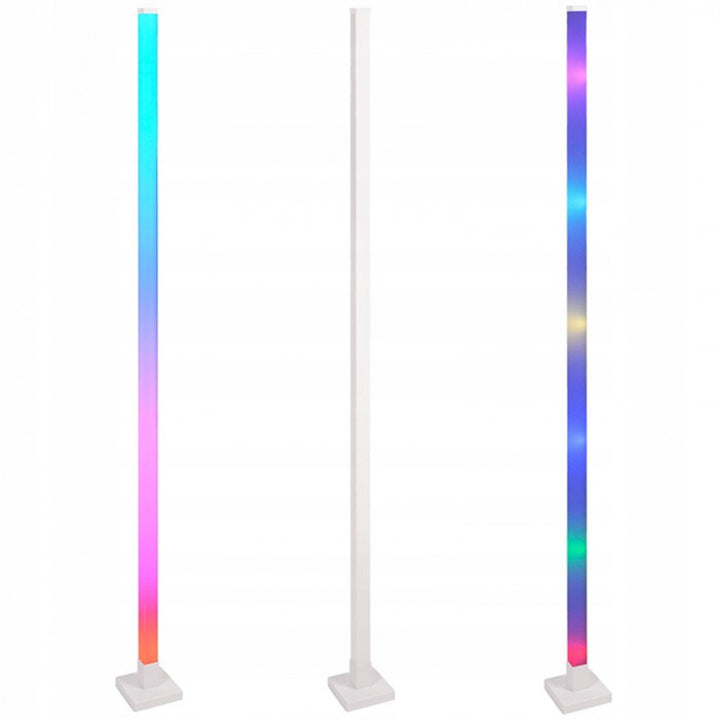 EcoLight RGB LED Standing Lamp with Music Function, Tuya Compatible, White - EC20545