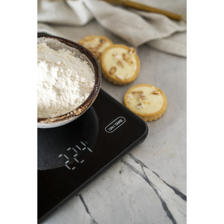 Kitchen scale, Adler, black, 10 kg, USB rechargeable, AD 3177