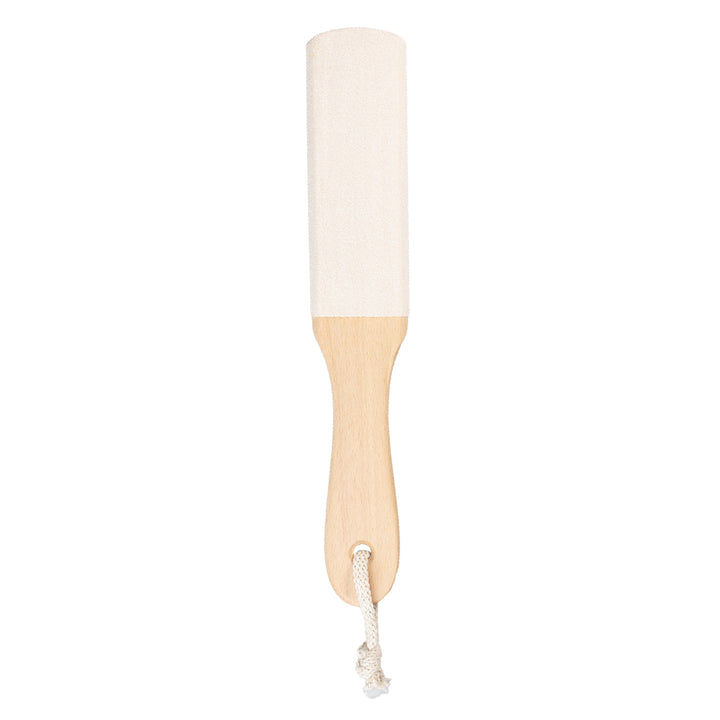 Ergonomic Foot File Callus Remover Double Sided with Ceramic Surface Wooden Frame Pedicure