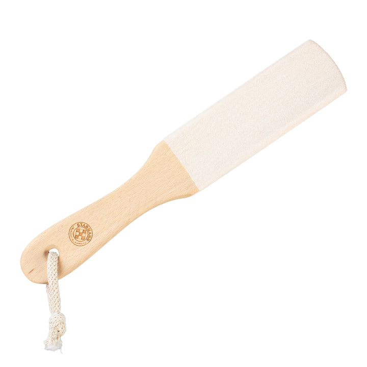 Ergonomic Foot File Callus Remover Double Sided with Ceramic Surface Wooden Frame Pedicure