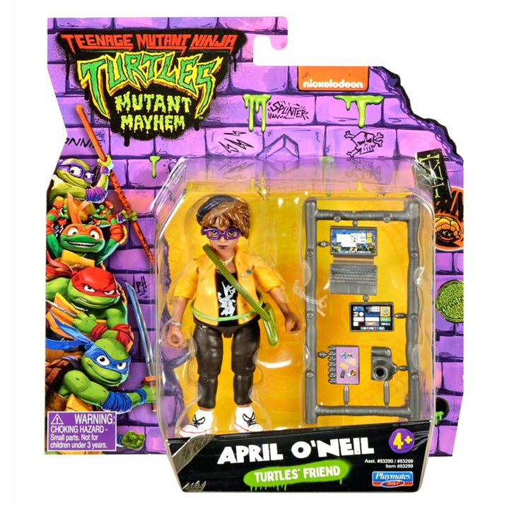 April O'Neil figurine with Warrior Ninja Turtles accessories