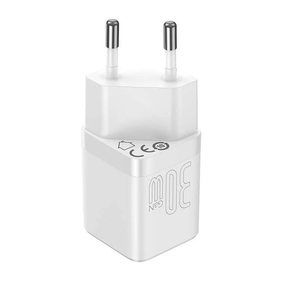 Baseus fast network charger, 30W, USB-C, white, GaN3