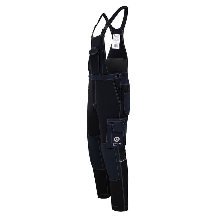 Avacore Latzhose, Stretch, Cordura, schwarz und marineblau, Größe 46, Avaflex