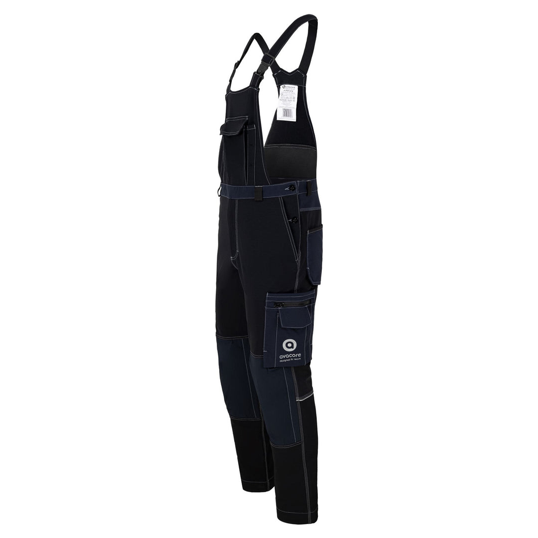 Avacore Latzhose, Stretch, Cordura, schwarz und navy blau, Größe 50, Avaflex