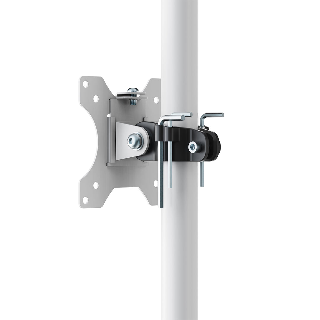 Maclean professional laptop stand cart, mobile computer workstation on wheels, max 17"-32", max 20kg, MC-793