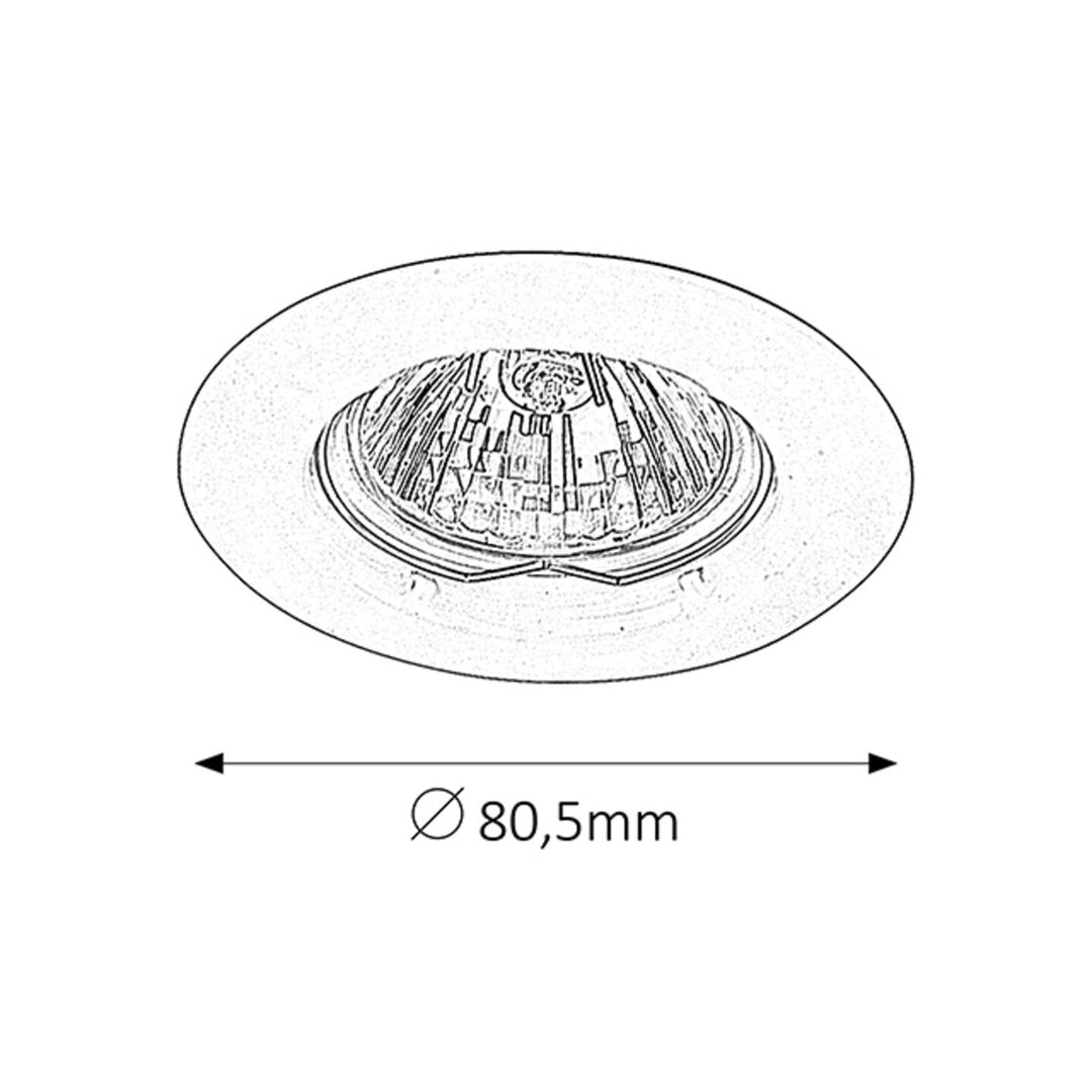 Rabalux Luminaria empotrable, IP20, Color blanco, GU5.3, 12V, Foco reflector