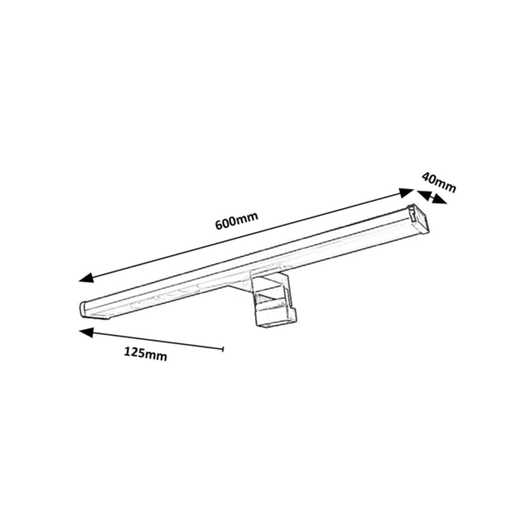 Rabalux bathroom lamp, 12W LED, IP44, chrome design, Levon