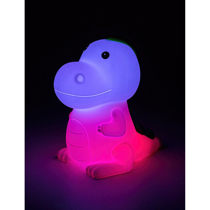 Rabalux Lámpara infantil, Luz de noche dinosaurio, LED RGB, Color blanco cálido, IP20, Dinoo