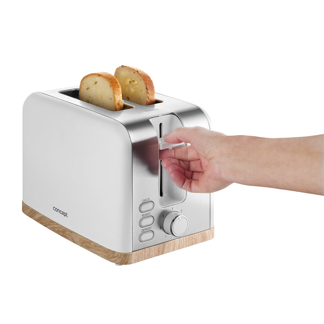 Concept elektrischer Toaster, 930W, 7 Bräunungsgrade, weiß, TE2015