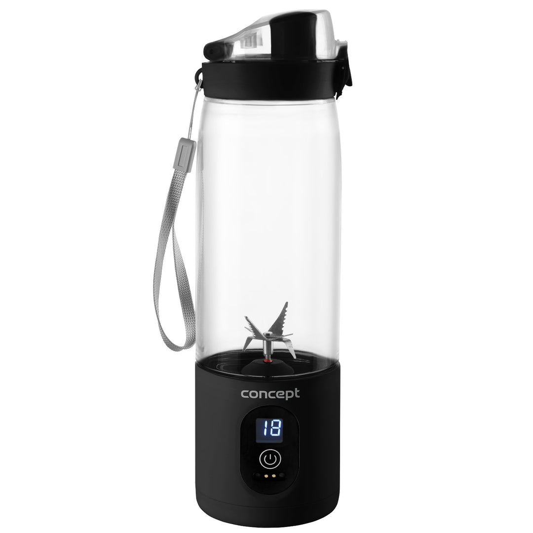 Konzept Personal Blender, 600 ml, wiederaufladbar Li-Ion, schwarz, FitMaker SM4001