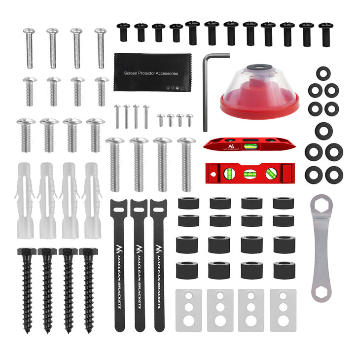 Maclean TV Mount, max VESA 600x400, 32-85", 60kg, horizontal and vertical angle adjustment, profile 65-390mm, black, MC-789