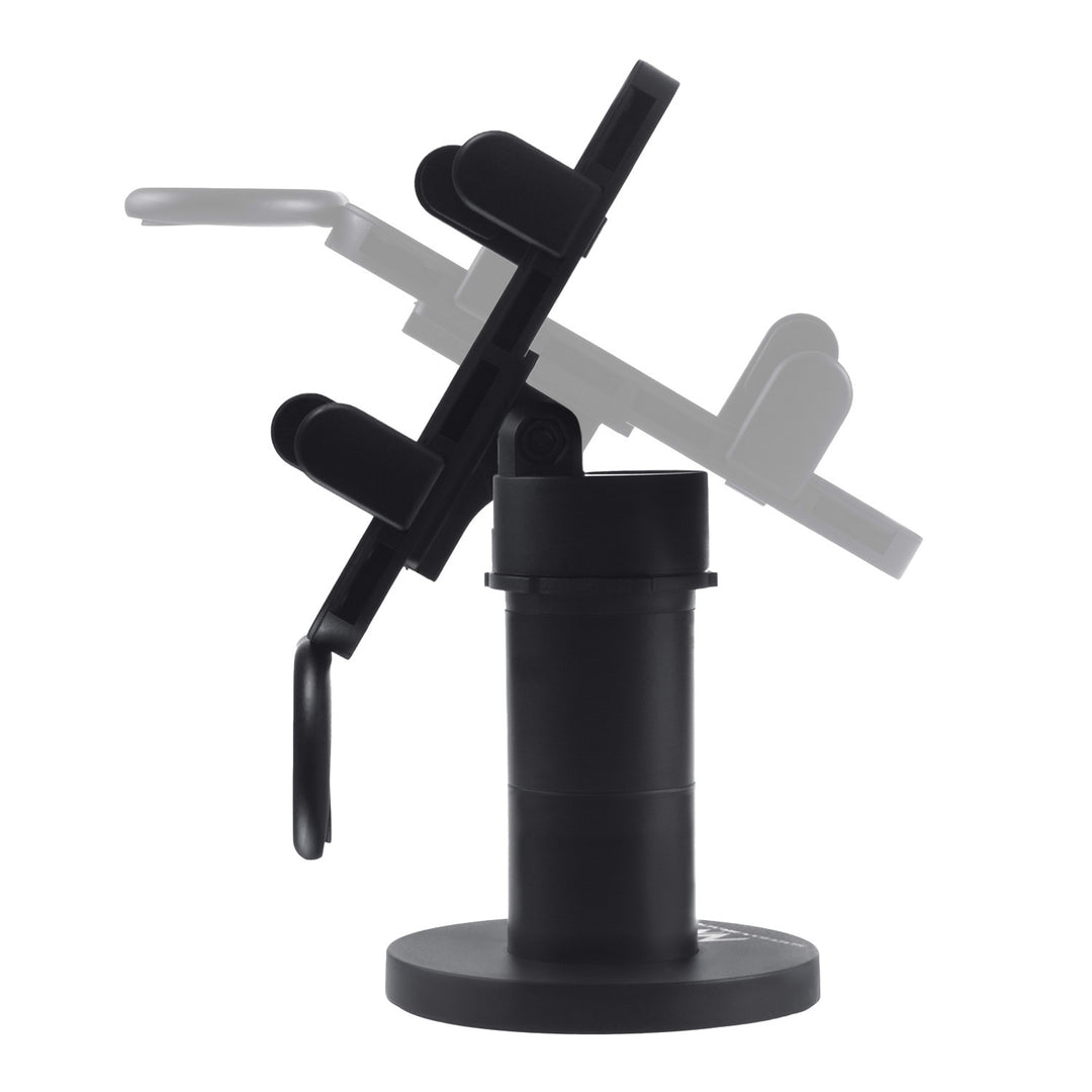Maclean MC-819 Soporte de Terminal de Tarjeta para Dispositivos POS | Giratorio 90°, Ajuste de Inclinación +45° a -45°, Ancho Ajustable, Gestión de Cables | Montaje de Mesa para Terminales EC