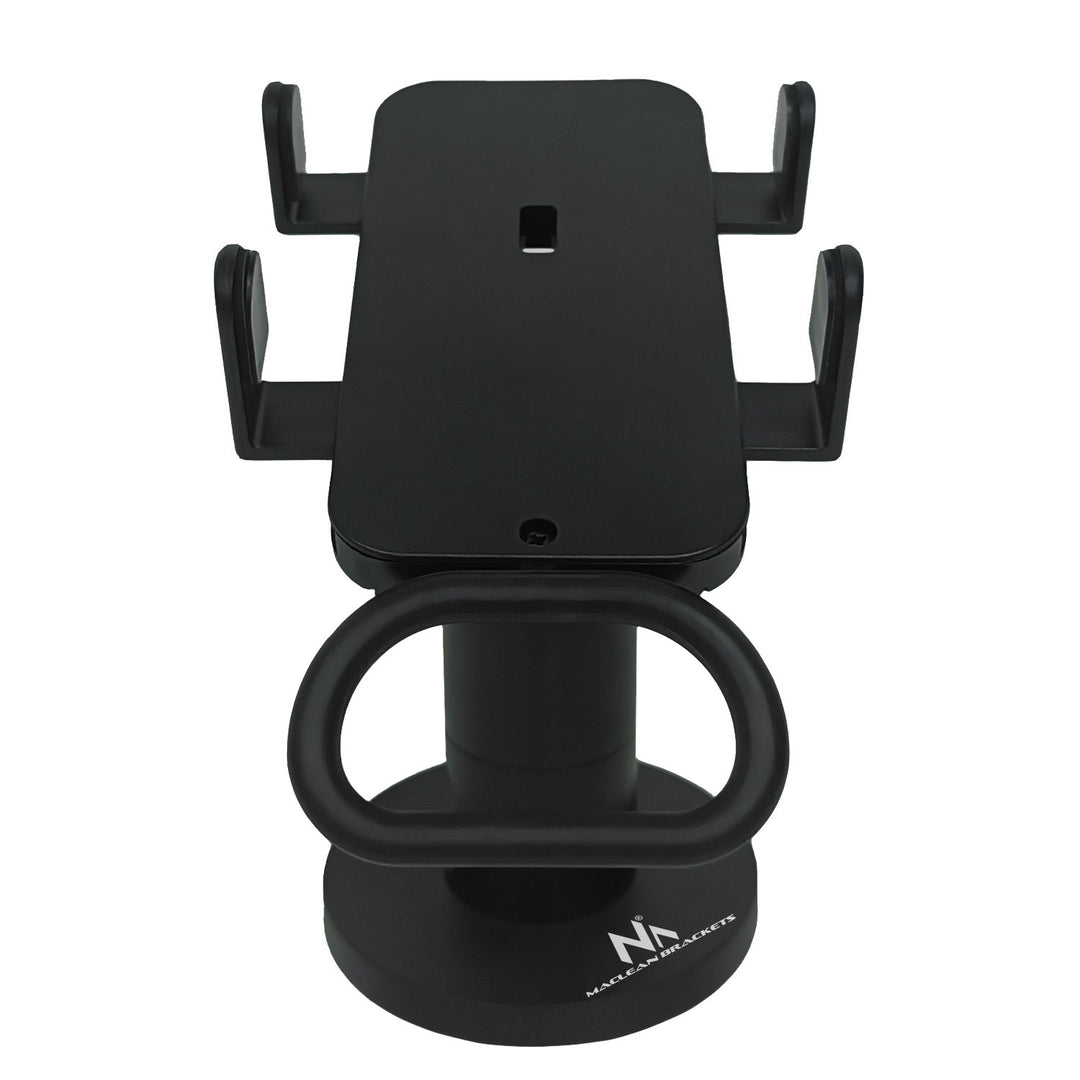 Maclean MC-819 Soporte de Terminal de Tarjeta para Dispositivos POS | Giratorio 90°, Ajuste de Inclinación +45° a -45°, Ancho Ajustable, Gestión de Cables | Montaje de Mesa para Terminales EC