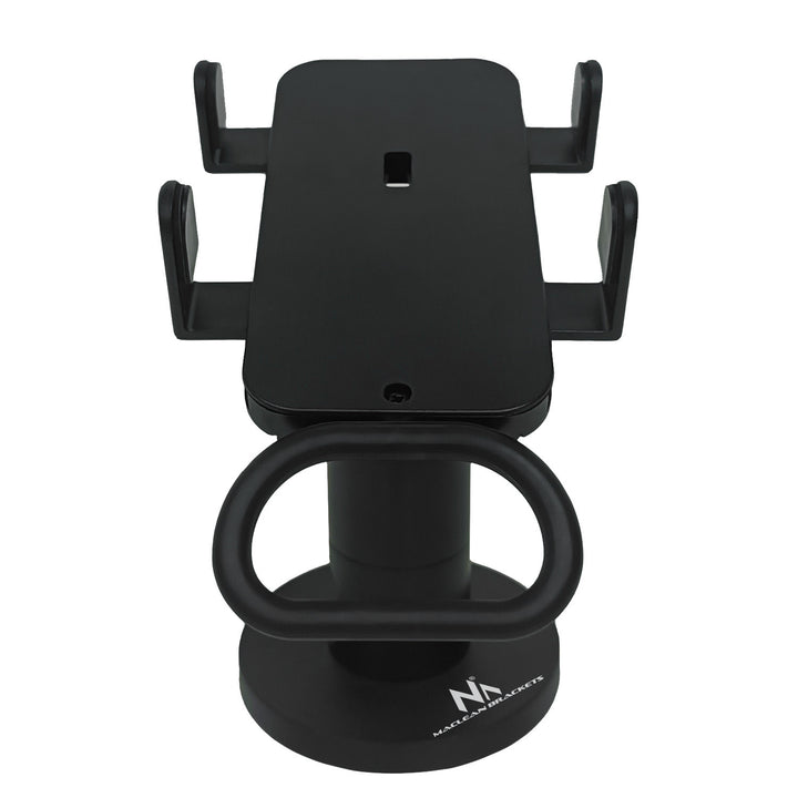 Maclean MC-819 Soporte de Terminal de Tarjeta para Dispositivos POS | Giratorio 90°, Ajuste de Inclinación +45° a -45°, Ancho Ajustable, Gestión de Cables | Montaje de Mesa para Terminales EC