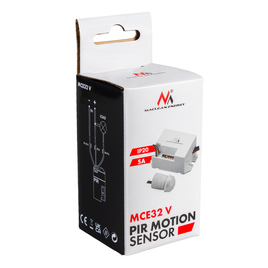 Maclean PIR bewegingsmelder, met externe sensor, 12-24V DC, 360°, MCE32 V