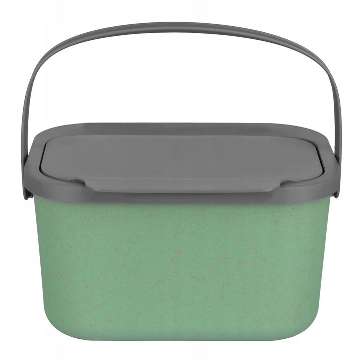 Mini Bini 4.5L Bio-Waste Container – Green with Gray Lid, Compact and Eco-Friendly Solution