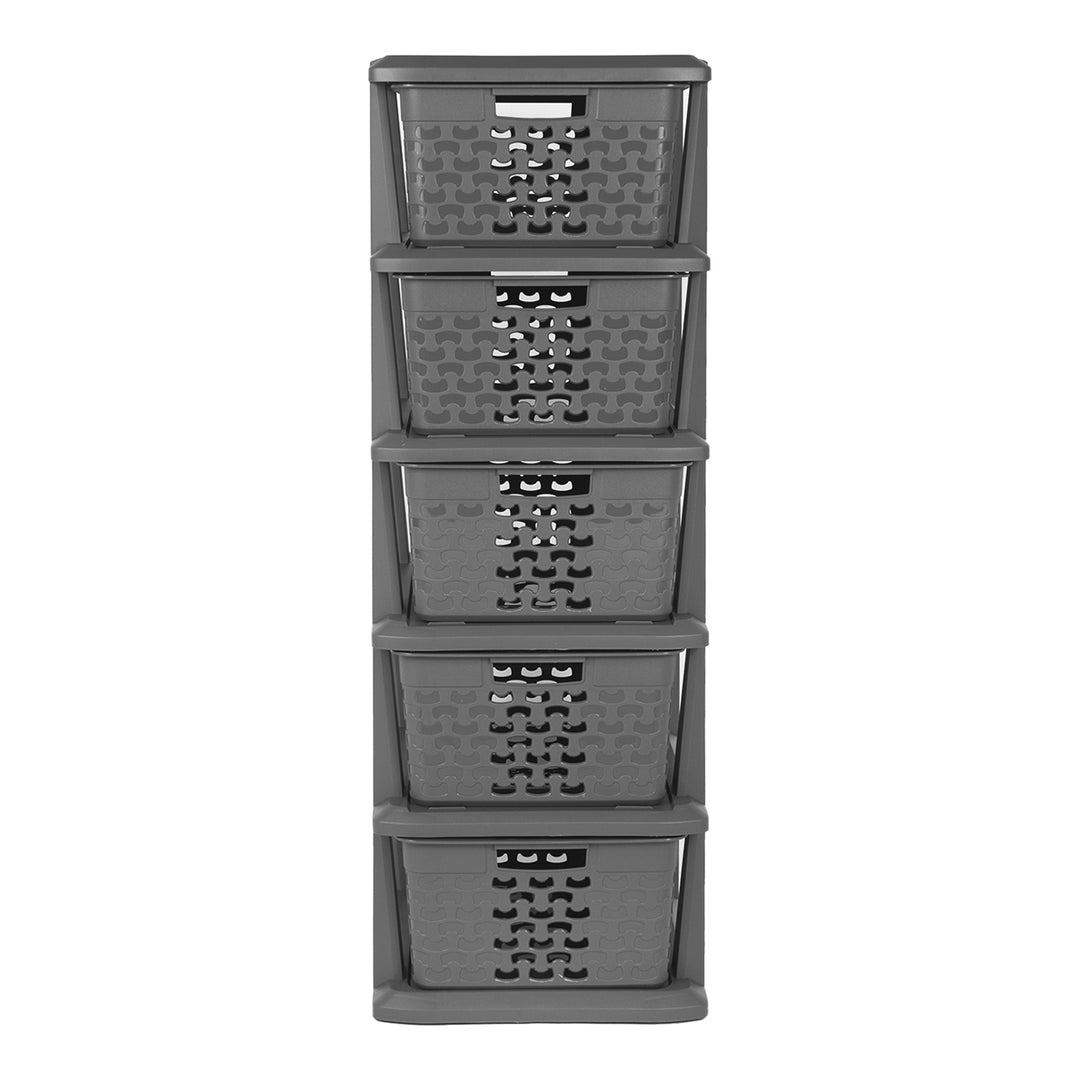 BranQ stand, 5 pull-out baskets, universal, dark gray, Cotton 1785