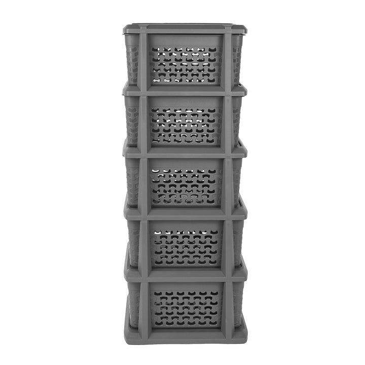 BranQ stand, 5 pull-out baskets, universal, dark gray, Cotton 1785